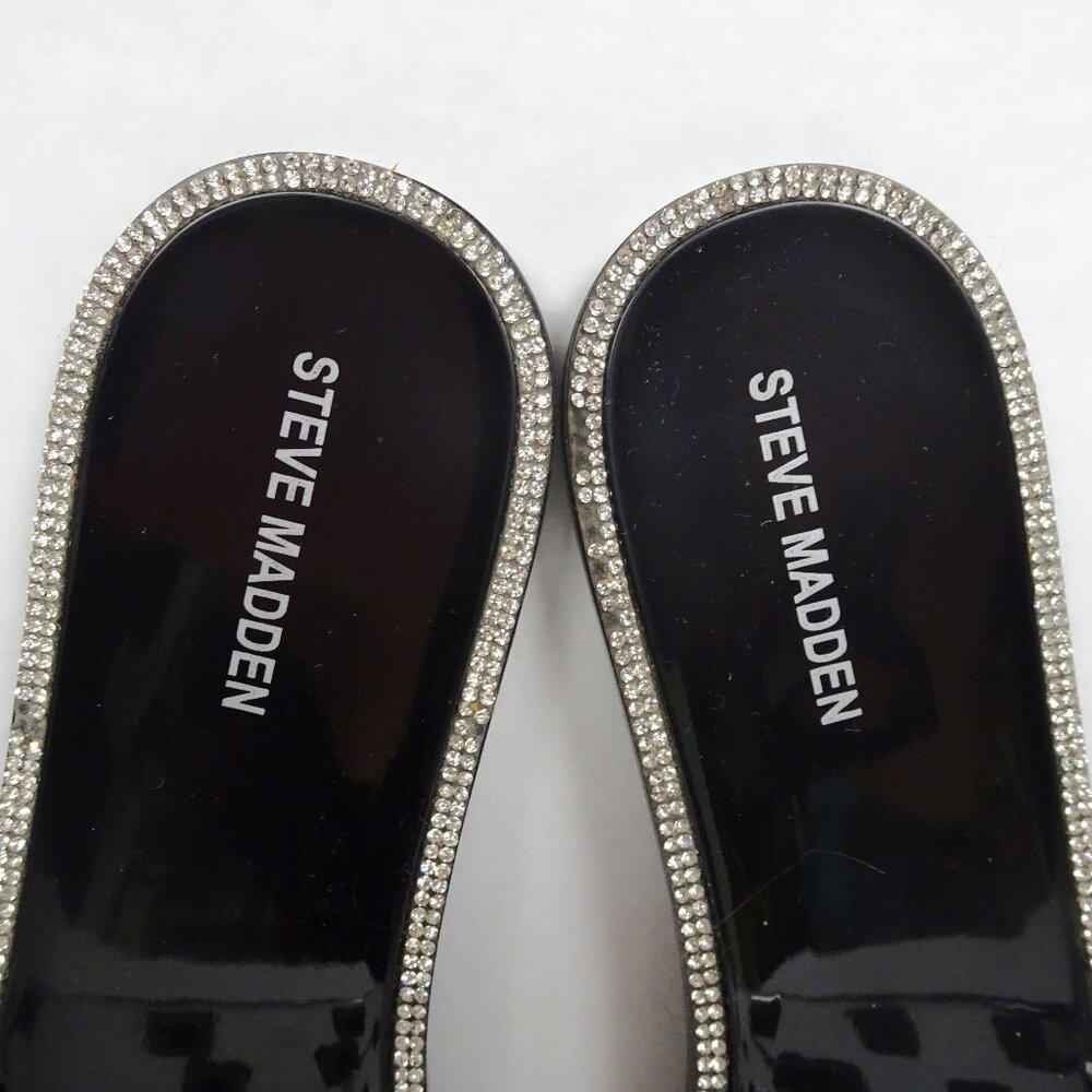 Steve Madden Jynn Studded Clear Rhinestone Slip on Sandals Shoes 10 41 Summer - Picture 6 of 7